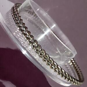 NWOT! Two Twisting Silver-Tone 2 7/8" Bangle Bracelets!